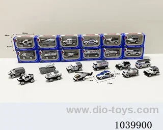 1:55free wheel alloy car 12sets mixed loading   in window box