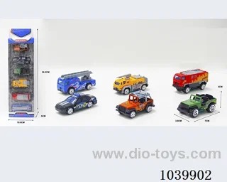1:55 6pcsfree wheel alloy car 6sets&6color mixed loading   in window box