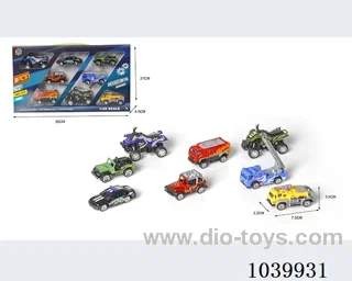 1:55 8pcs free wheel alloy car 8sets&8color mixed loading   in window box