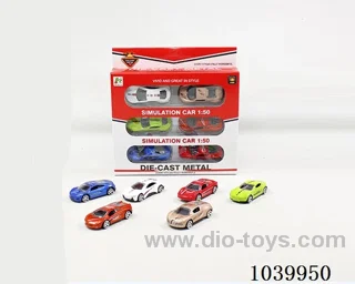 6pcsfree wheel alloy car 6sets&6color mixed loading   in window box