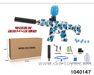 Water bullet gun in paper box