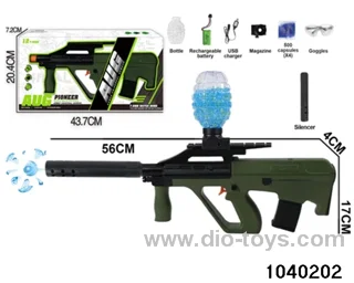 Water bullet gun in window box