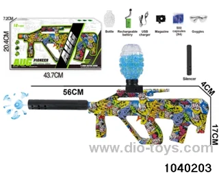 Water bullet gun in window box