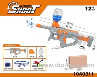 Water bullet gun in paper box