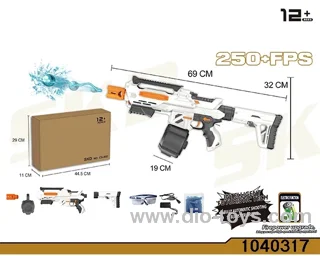 Water bullet gun in paper box