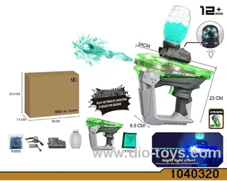 Water bullet gun in paper box