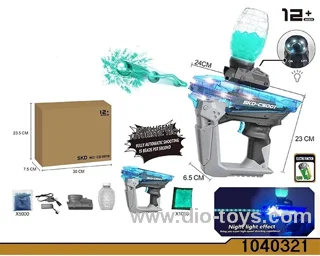 Water bullet gun in paper box