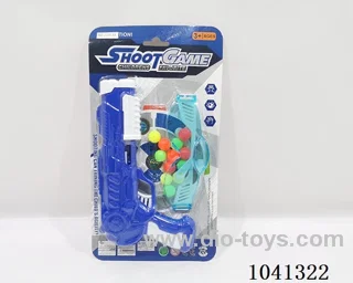 Soft bomb &ping pong gun set 2color mixed loading in blister card
