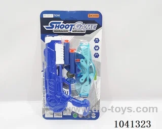 Soft bomb &ping pong gun set 2color mixed loading in blister card