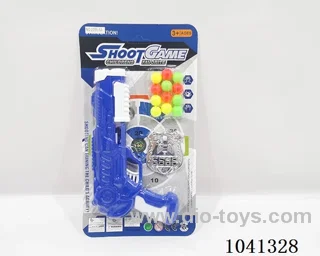Soft bomb &ping pong gun set 2color mixed loading in blister card