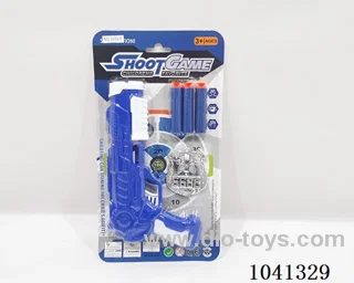 Soft bomb &ping pong gun set 2color mixed loading in blister card