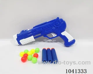 Soft bomb &ping pong gun set 2color mixed loading in opp bag