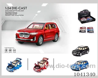 1:24 pull back car with sound&light in display box