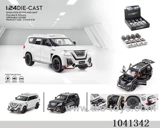 1:24 pull back car  2color mixed loading in display box