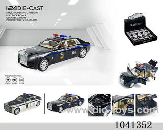 1:24 pull back car with sound&light 2color mixed loading in display box