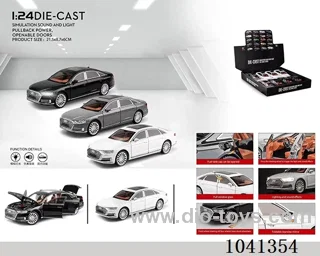 1:24 pull back car with sound&light 3color mixed loading in display box