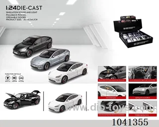 1:24 pull back car with sound&light 3color mixed loading in display box