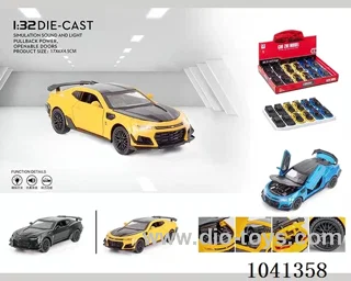 1:32 pull back car with sound&light 3color mixed loading in display box