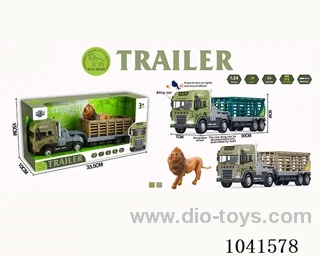 inertia alloy car with animal& light &musis 2color mixed loading include battery