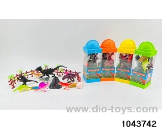 Dinosaur scene in Hand box
