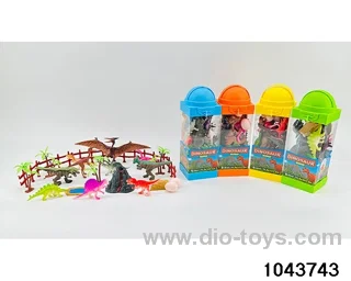 Dinosaur scene in Hand box