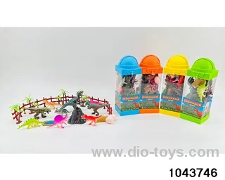 Dinosaur scene in Hand box