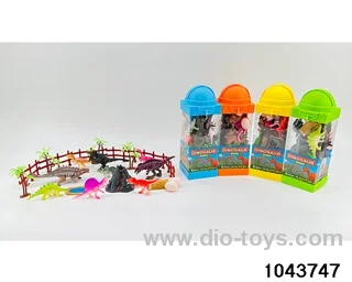 Dinosaur scene in Hand box