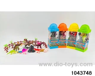 Dinosaur scene in Hand box