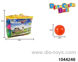 (GCC) 6.5 CM OCEAN BALL PVC BAG 100 BALLS IN PVC BAG