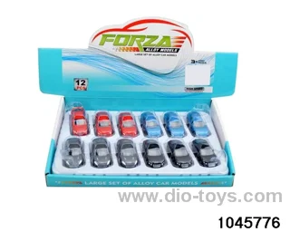 12pcs free wheel alloy car