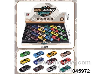 24pcs free wheel alloy car