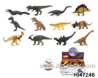 12pcs 9 inch dinosaurs in display box