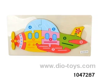 wooden puzzle in Plastic film