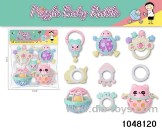 baby rattle in PP bag with header