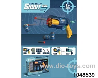 Soft bullet gun in display box