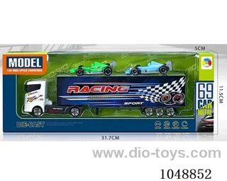 Alloy simulation series containers with 2 alloy F1 cars