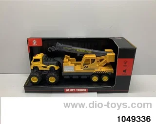Alloy engineering crane with light music in display box