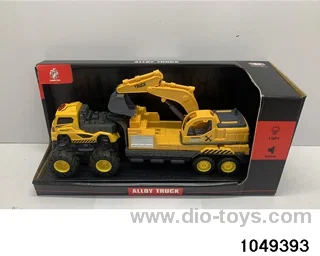 Alloy engineering crane with light music in display box