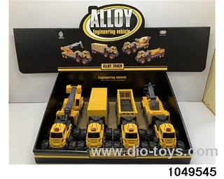 Alloy engineering crane with light music in display box