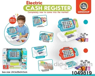 Cash register with light and sound in display box