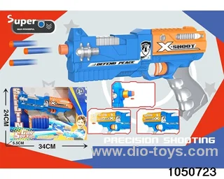 Soft bullet gun in display box