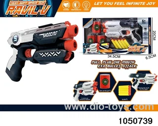 Soft bullet gun in window box