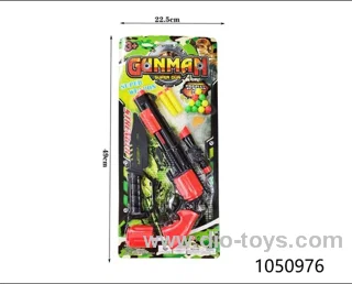 Soft bullet gun in blister card