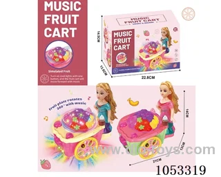 fruit cart with music 2 color mixed loading in color box
