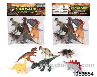 6pcs Dinosaur Set in PP bag with header