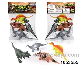 4pcs Dinosaur Set in PP bag with header