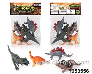 4pcs Dinosaur Set in PP bag with header