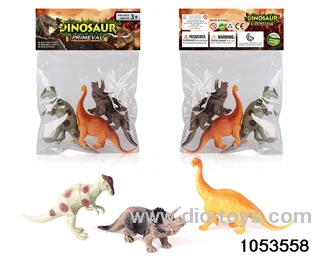 3pcs Dinosaur Set in PP bag with header