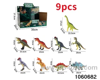 dinosaurs in 9pcs display box
