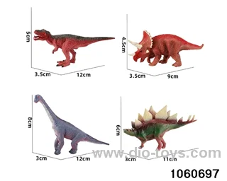 dinosaurs in 4pcs BAG